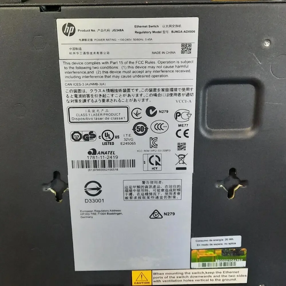 HP 1910-8G 8-Port Switch JG348A